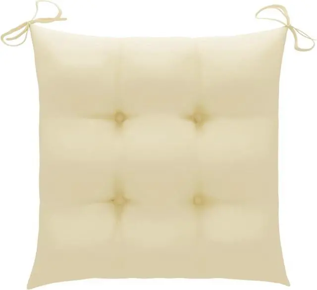Alt view image 3 of 12 - vidaXL Rocking Chair with Cream White Cushion Solid Teak Wood