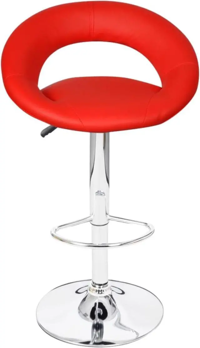 Alt view image 4 of 18 - vidaXL Bar Stools 2 pcs Red Faux Leather