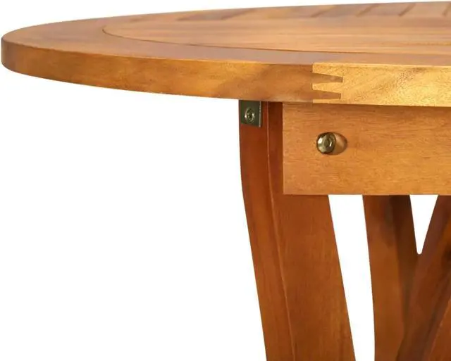 Alt view image 11 of 13 - vidaXL Outdoor Dining Table Garden Patio Table for Front Porch Solid Acacia Wood