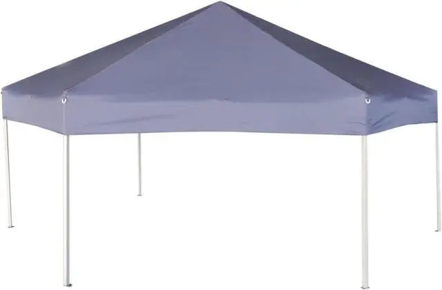 Alt view image 13 of 20 - vidaXL Gazebo Hexagonal Pop-Up Canopy Party Tent with 6 Sidewalls Dark Blue