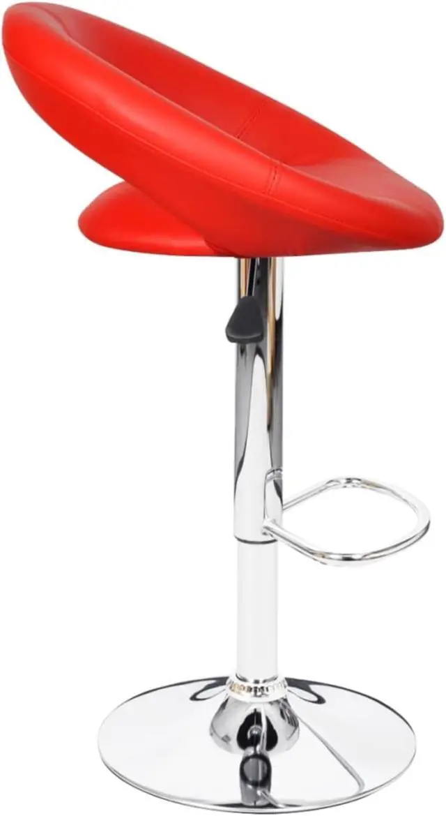 Alt view image 5 of 18 - vidaXL Bar Stools 2 pcs Red Faux Leather