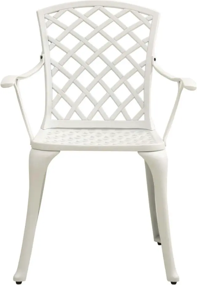 Alt view image 3 of 15 - vidaXL Garden Chairs 2 pcs Cast Aluminum White