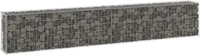 Main image of vidaXL Gabion Wall with Covers Galvanized Steel 118.1"x11.8"x19.7"