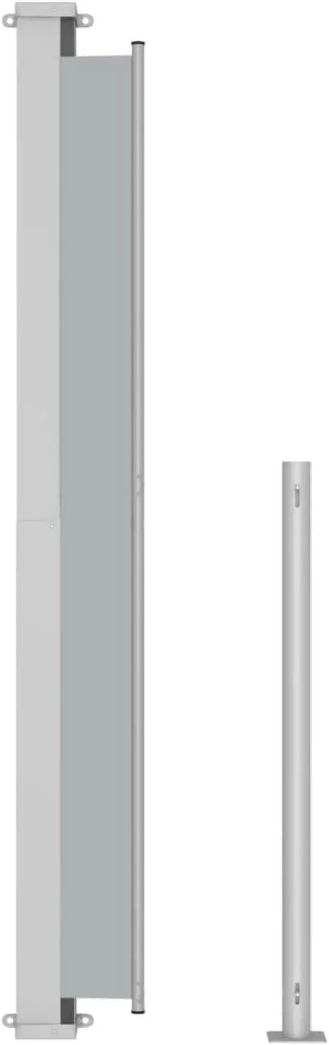 Alt view image 5 of 12 - vidaXL Patio Retractable Side Awning 86.6"x196.9" Anthracite