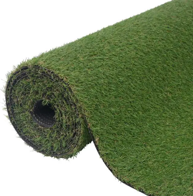 Alt view image 4 of 9 - vidaXL Artificial Grass Fake Grass Artificial Turf Carpet 3.3'x49.2'/0.8" Green