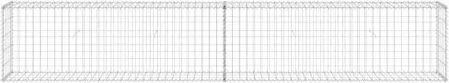Alt view image 3 of 13 - vidaXL Gabion Wall with Covers Galvanized Steel 118.1"x11.8"x19.7"