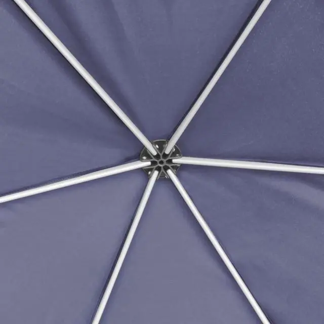 Alt view image 9 of 20 - vidaXL Gazebo Hexagonal Pop-Up Canopy Party Tent with 6 Sidewalls Dark Blue