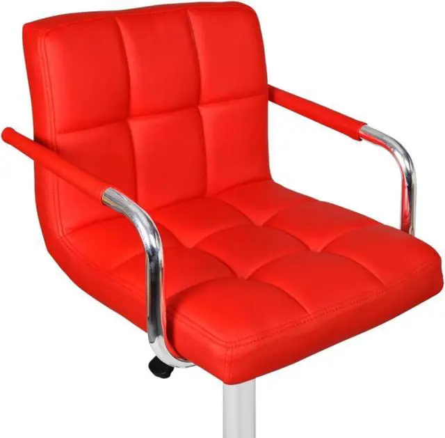 Alt view image 6 of 17 - vidaXL Bar Stools 2 pcs Red Faux Leather
