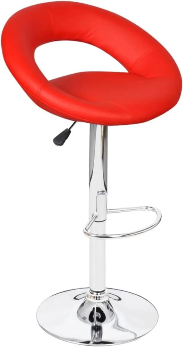 Alt view image 3 of 18 - vidaXL Bar Stools 2 pcs Red Faux Leather