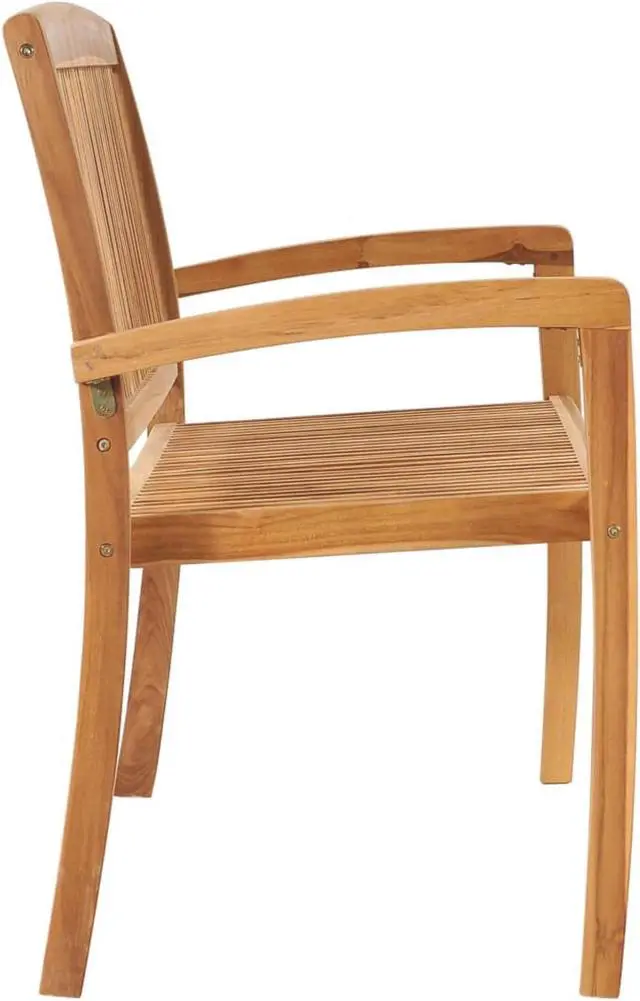 Alt view image 3 of 6 - vidaXL 2-Seater Stacking Garden Bench 47.2" Solid Teak Wood