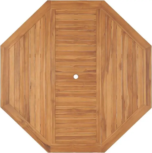 Alt view image 5 of 15 - vidaXL Garden Table 59.1"x59.1"x29.5" Solid Teak Wood