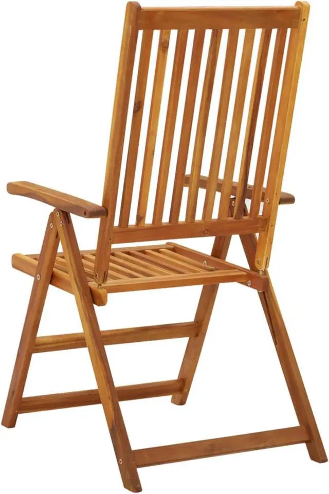 Alt view image 11 of 13 - vidaXL Outdoor Recliner Chairs 2 Pcs Patio Reclining Chair Solid Wood Acacia