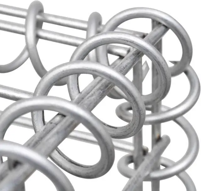 Alt view image 5 of 13 - vidaXL Gabion Wall with Covers Galvanized Steel 118.1"x11.8"x19.7"