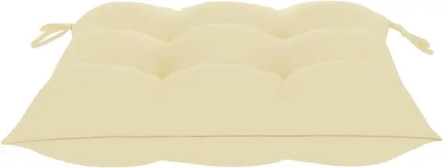 Alt view image 5 of 12 - vidaXL Rocking Chair with Cream White Cushion Solid Teak Wood