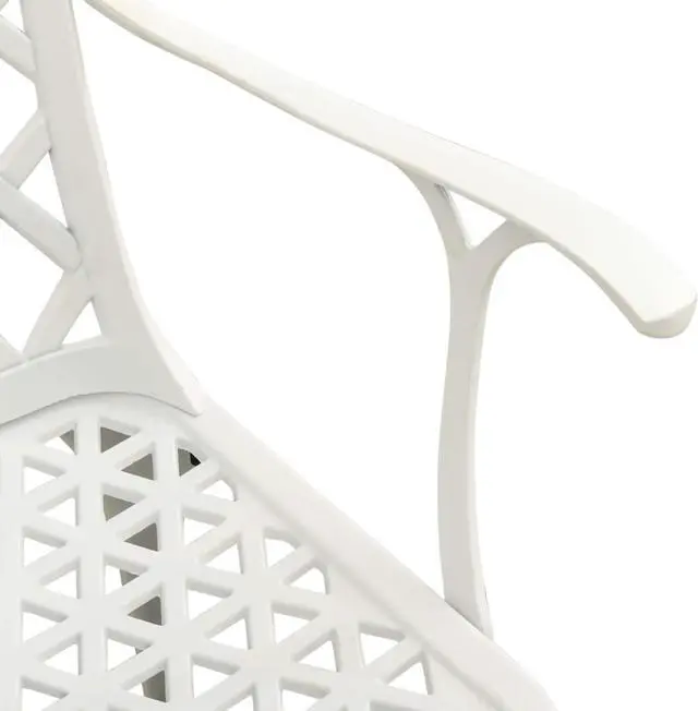 Alt view image 6 of 15 - vidaXL Garden Chairs 2 pcs Cast Aluminum White