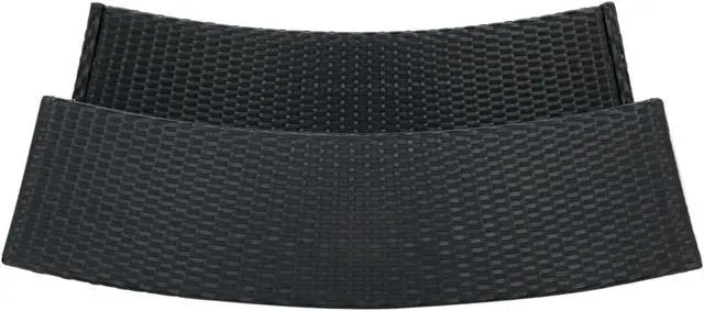 Alt view image 12 of 14 - vidaXL Patio Bar Table Outdoor Counter Pub Table with 2 Shelves PE Rattan Black