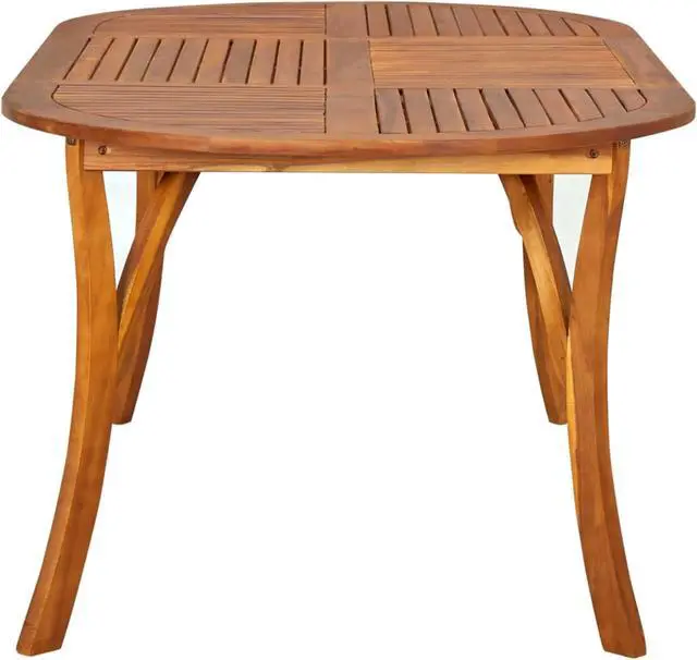 Alt view image 9 of 13 - vidaXL Outdoor Dining Table Garden Patio Table for Front Porch Solid Acacia Wood