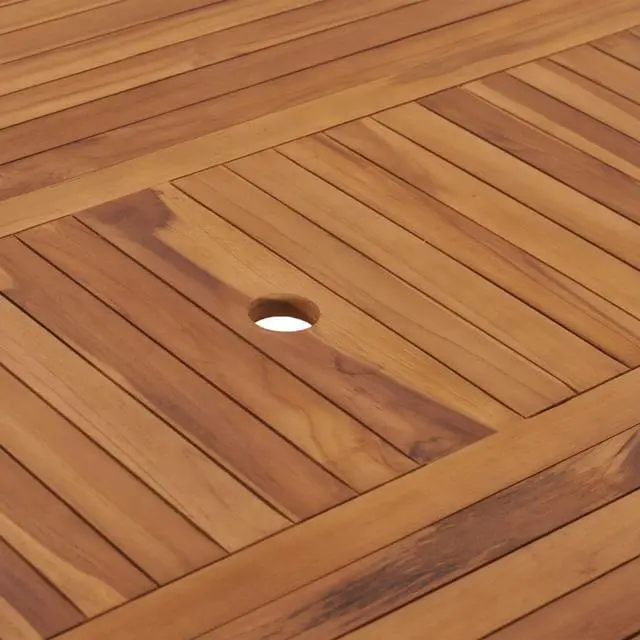 Alt view image 2 of 15 - vidaXL Garden Table 59.1"x59.1"x29.5" Solid Teak Wood