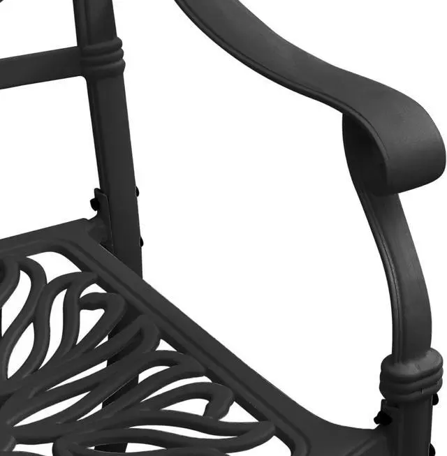 Alt view image 13 of 14 - vidaXL Patio Chairs 2 Pcs Patio Furniture for Garden Deck Cast Aluminum Black
