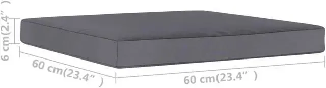 Alt view image 5 of 20 - vidaXL Chair Cushion Outdoor Pallet Cushion Seat Pad Anthracite Oxford Fabric