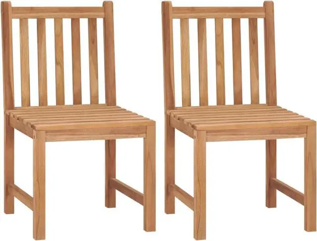 Main image of vidaXL Garden Chairs 2 pcs Solid Teak Wood