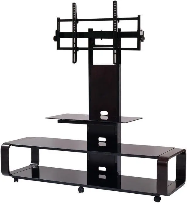 Alt view image 3 of 9 - transdeco td685es tv stand for 3585" tv, espresso/black