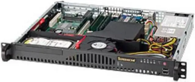 Alt view image 2 of 9 - Supermicro Case CSE-512-203B 1U 200W 1x3.5inch SAS/SATA 1x10cm Fan Black