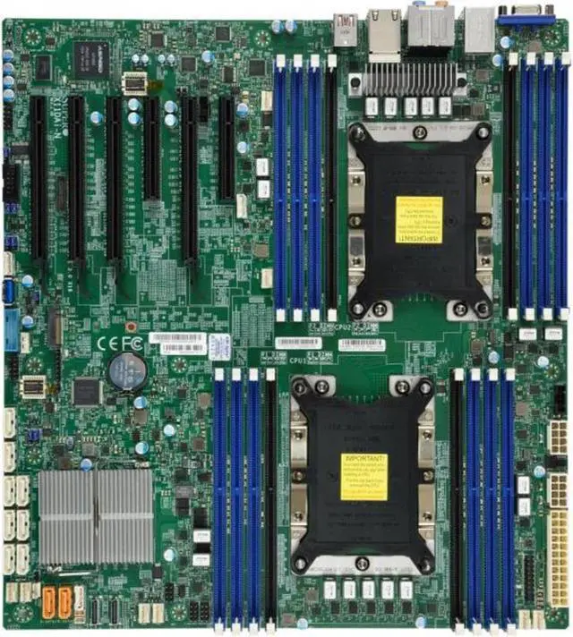 Alt view image 7 of 9 - Supermicro Motherboard MBD-X11DAI-N-O Xeon Dual Socket S3647 C621 Max.2TB PCI Express EATX (MBD-X11DAI-N-O)