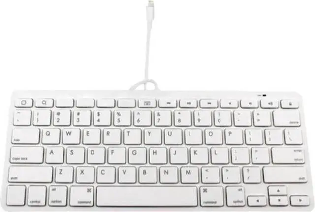 Alt view image 2 of 2 - iMicro YBK-S0808 MFI Certified 8-PIN APPLE Keyboard for IPHONE and IPAD (White) - YBK-S0808