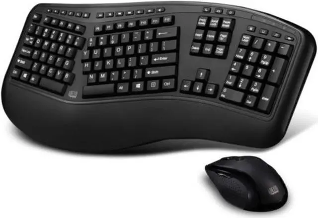 Alt view image 3 of 3 - Adesso WKB-1500GB Tru-Form Media 1500 - Wireless Ergonomic Keyboard and Laser Mouse