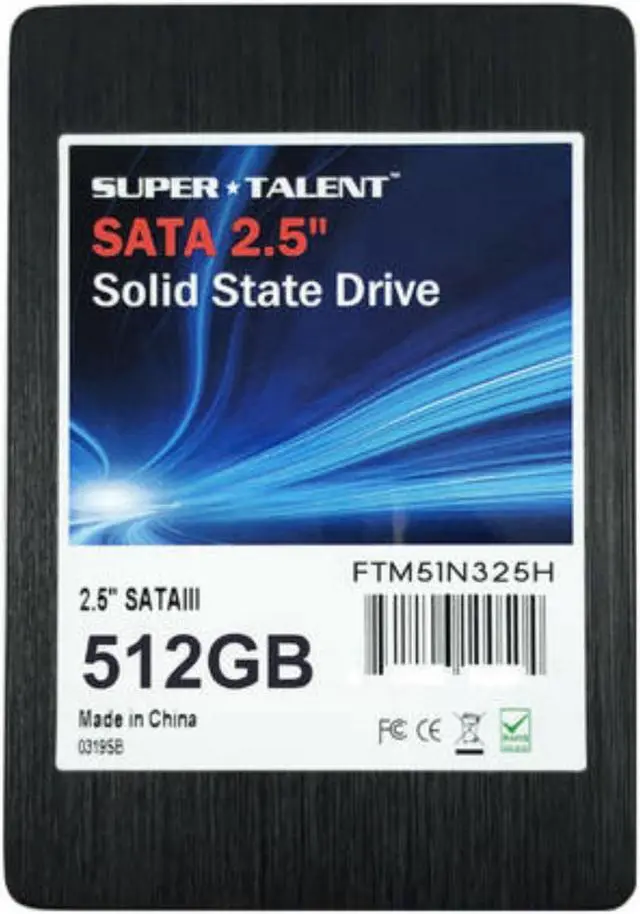 Alt view image 4 of 10 - Super Talent SATA 2.5" 512GB SSD Hard Drive TLC Solid State Drive - FTM51N325H