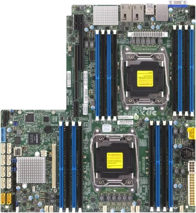 Alt view image 7 of 7 - SUPERMICRO X10DRW-IT-B Supermicro X10DRW-IT-B Dual LGA2011 Intel C612 DDR4 SATA3 and USB3.0 V and 2GbE Proprietary WIO Server Motherboard