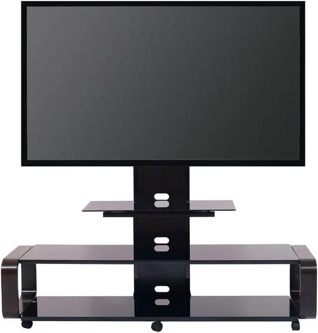 Alt view image 5 of 9 - transdeco td685es tv stand for 3585" tv, espresso/black
