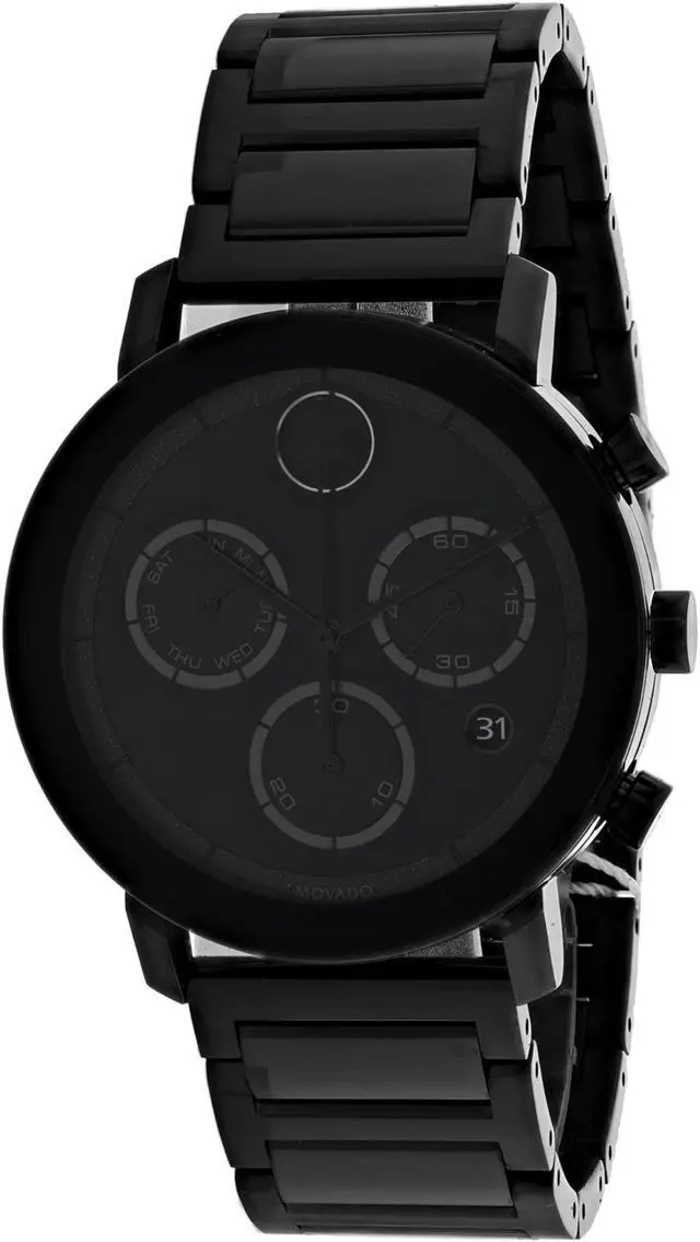 Alt view image 5 of 8 - Movado Bold Mens Black PVD Stainless Steel Swiss Quartz Watch 3600684