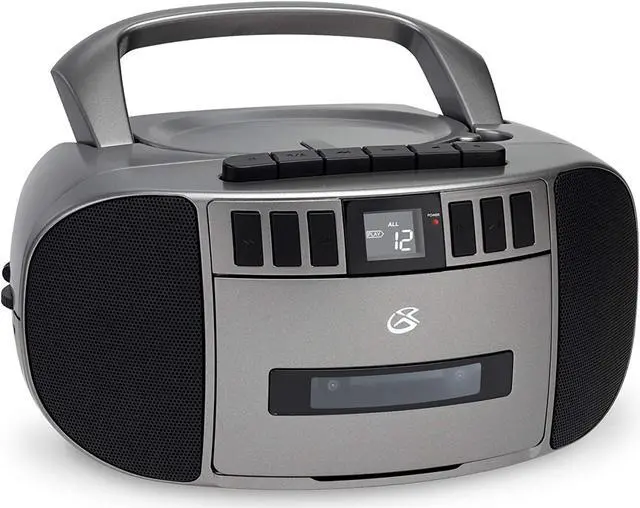 Main image of GPX CD-CASSETTE-AM/FM-BOOMBOX-W/AUX SILV