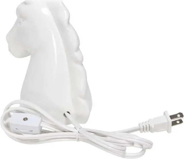 Alt view image 6 of 14 - Simple Designs Sparkling Silver and White Unicorn Table Lamp