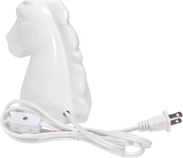 Alt view image 6 of 14 - Simple Designs Sparkling Blue and White Unicorn Table Lamp