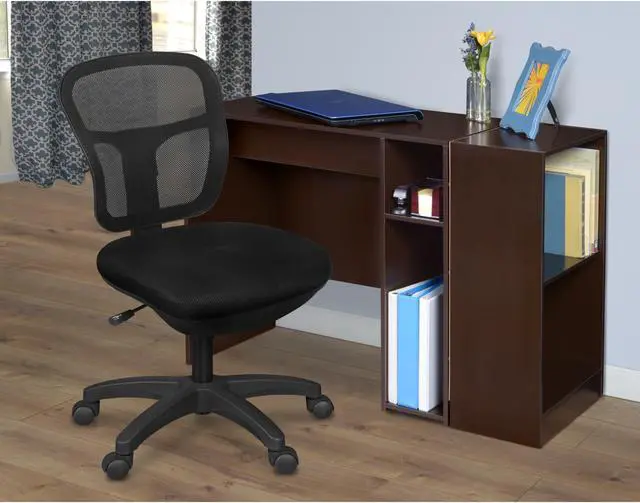 Alt view image 2 of 6 - Harrison Armless Swivel Chair- Black