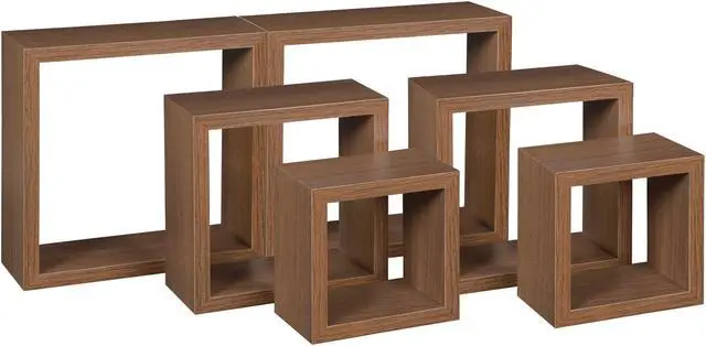 Main image of Niche Soho 6 Piece Wall Shelf Set - Urban Walnut