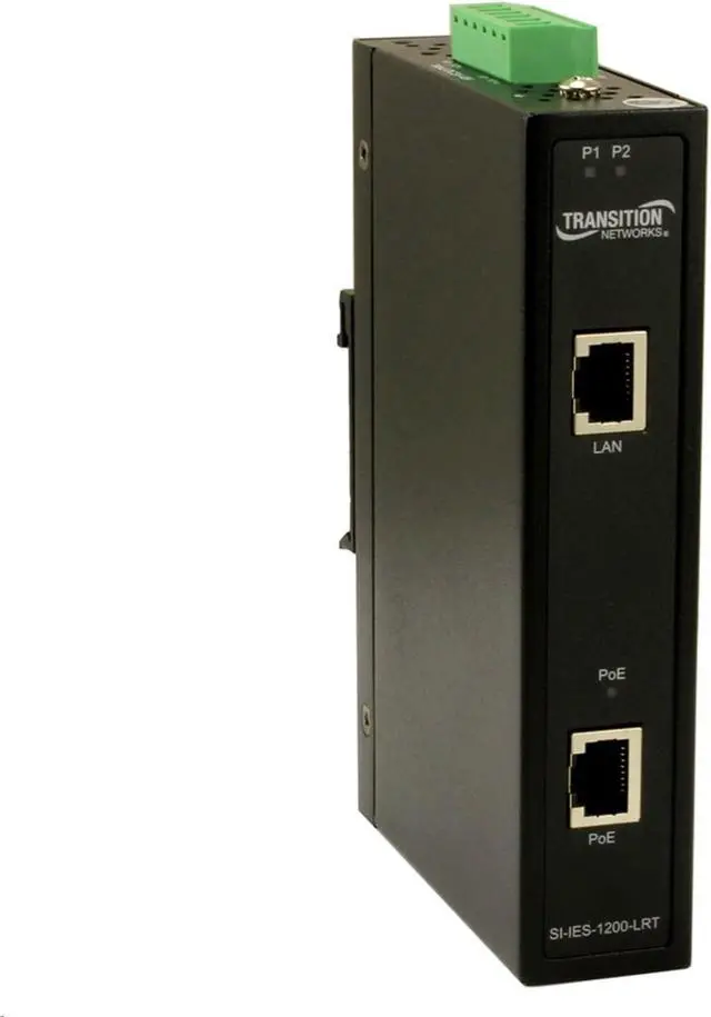 Alt view image 7 of 13 - Transition Networks SI-IES-1200-LRT Unmanaged Hardened Poe+ Injector - Poe Injector ( Din Rail Mountable ) - 24 / 48 V - 30 Watt - Output Connectors: 1