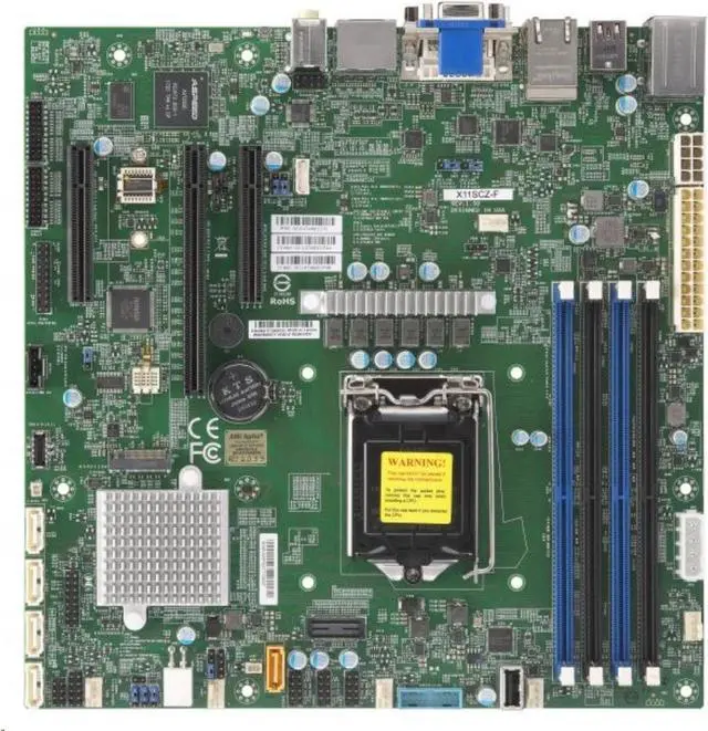 Alt view image 7 of 9 - Supermicro Motherboard MBD-X11SCZ-F-O S1151 C246 PCIE SATA uATX