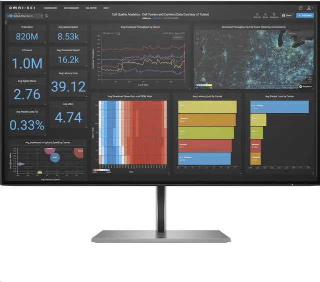 Alt view image 3 of 20 - HP 27" 60 Hz IPS QHD Monitors - LCD Flat Panel 5ms (GTG) HDMI, DisplayPort, USB Flat Panel Z27q