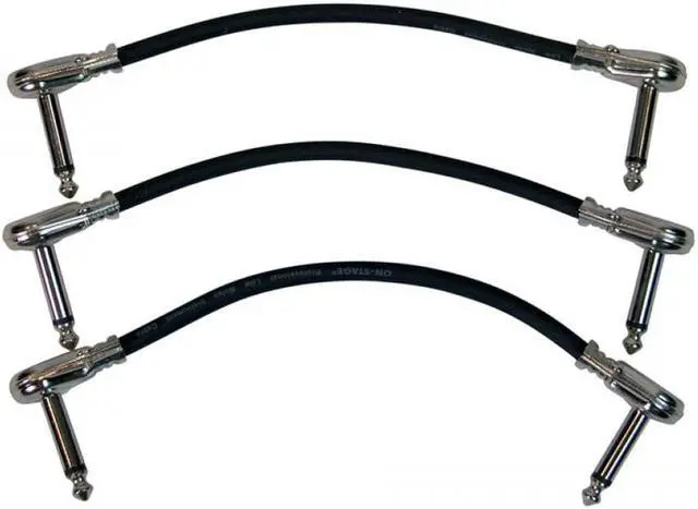 Main image of 6" Patch Cable w/ Pancake Connectors (Black) - 3 Pack