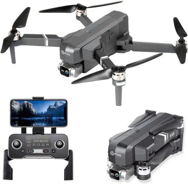 Alt view image 8 of 12 - Contixo F35 GPS Drone with 4K UHD Camera 2-Axis Self-stabilizing Gimbal 5G WiFi FPV RC Quadcopter Brushless Drone for Adults, Bonus 64GB SD Card Carrying Case