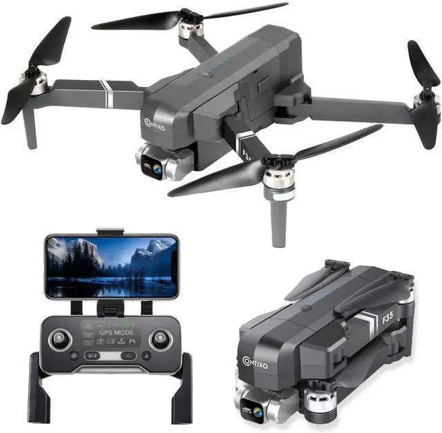Alt view image 9 of 12 - Contixo F35 GPS Drone with 4K UHD Camera 2-Axis Self-stabilizing Gimbal 5G WiFi FPV RC Quadcopter Brushless Drone for Adults, Bonus 64GB SD Card Carrying Case