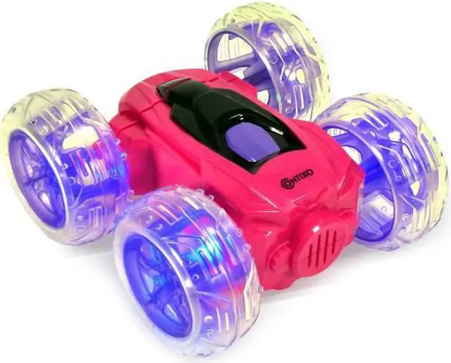 Alt view image 6 of 7 - Contixo SC3 Remote Control Car RC Cars Stunt Car Toy, 4WD 2.4Ghz Double Sided 360° Rotating RC Car with Headlights, Kids Xmas Toy Cars for Boys/Girls