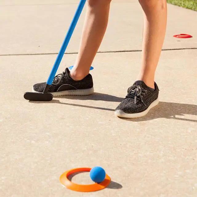 Alt view image 9 of 14 - Champion Sports MGSET Mini Golf Set - 12 Balls/6 Putters/18 Rings/3 Target Holes