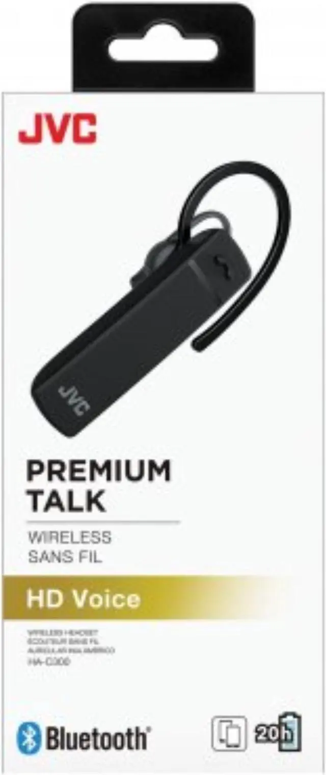Alt view image 10 of 20 - JVC HA-C300 One-Piece Bluetooth Rechargeable Long-Life Earpiece, HD Voice Compatible, Black