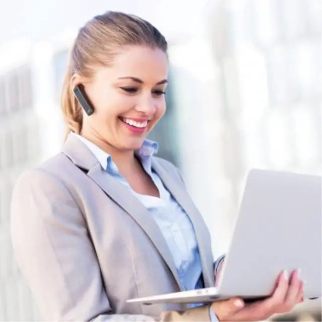 Alt view image 12 of 20 - JVC HA-C300 One-Piece Bluetooth Rechargeable Long-Life Earpiece, HD Voice Compatible, Black