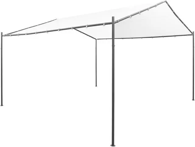 Alt view image 8 of 13 - vidaXL Garden Gazebo 157.5"x157.5"x102.4" White 0.6 oz/ft² Garden Shelter